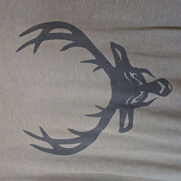 Bella Canvas Olive Green Buck Graphic Tee Size Large - Picture 4 of 6